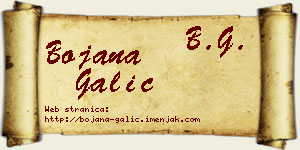 Bojana Galić vizit kartica